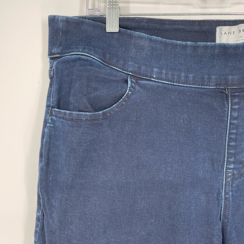 Lane Bryant Women's Blue Pull On Stretch Skinny Jeggings Jeans Plus Size 18S - Picture 3 of 7